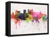 Birmingham Al Skyline in Watercolor Background-paulrommer-Framed Stretched Canvas