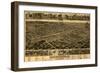 Birmingham, Alabama - Panoramic Map-Lantern Press-Framed Art Print