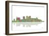 Birmingham Alabama Skyline 1-Marlene Watson-Framed Giclee Print