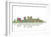 Birmingham Alabama Skyline 1-Marlene Watson-Framed Giclee Print