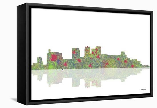 Birmingham Alabama Skyline 1-Marlene Watson-Framed Stretched Canvas