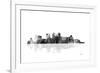 Birmingham Alabama Skyline BG 1-Marlene Watson-Framed Giclee Print