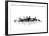 Birmingham Alabama Skyline BG 1-Marlene Watson-Framed Giclee Print