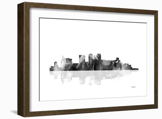 Birmingham Alabama Skyline BG 1-Marlene Watson-Framed Giclee Print