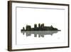 Birmingham Alabama Skyline BW 1-Marlene Watson-Framed Giclee Print