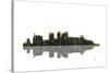 Birmingham Alabama Skyline BW 1-Marlene Watson-Stretched Canvas