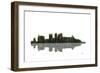 Birmingham Alabama Skyline BW 1-Marlene Watson-Framed Giclee Print