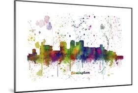 Birmingham Alabama Skyline MCLR 1-Marlene Watson-Mounted Giclee Print