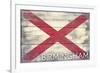 Birmingham, Alabama - State Flag - Barnwood Painting-Lantern Press-Framed Art Print