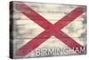 Birmingham, Alabama - State Flag - Barnwood Painting-Lantern Press-Stretched Canvas