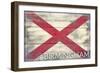 Birmingham, Alabama - State Flag - Barnwood Painting-Lantern Press-Framed Art Print