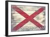 Birmingham, Alabama - State Flag - Barnwood Painting-Lantern Press-Framed Art Print
