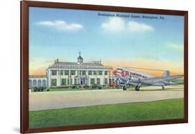 Birmingham, Alabama - View of the Municipal Airport-Lantern Press-Framed Art Print