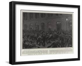 Birmingham and the Pro-Boers, the Police Charging the Crowd Outside the Town Hall-Frederic De Haenen-Framed Giclee Print