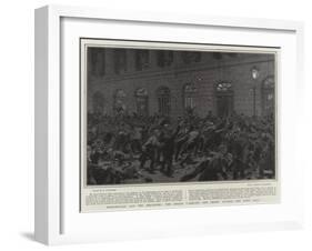 Birmingham and the Pro-Boers, the Police Charging the Crowd Outside the Town Hall-Frederic De Haenen-Framed Giclee Print