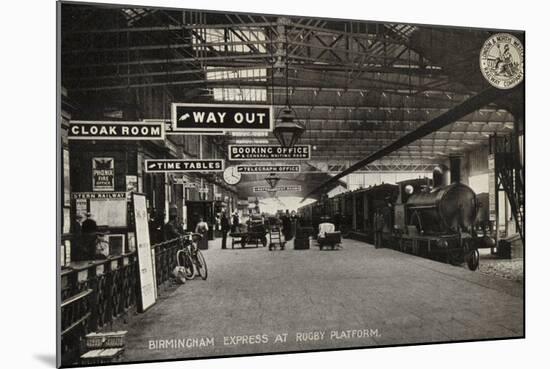 Birmingham Express at Rugby Platform-null-Mounted Photographic Print