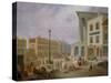 Birmingham Town Hall and Queen's College (Oil on Canvas)-Samuel Lines-Stretched Canvas