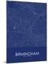 Birmingham, United Kingdom Blue Map-null-Mounted Poster