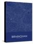 Birmingham, United Kingdom Blue Map-null-Stretched Canvas