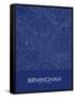 Birmingham, United Kingdom Blue Map-null-Framed Stretched Canvas