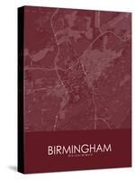Birmingham, United States of America Red Map-null-Stretched Canvas