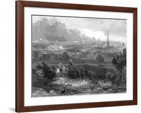 Birmingham Viewed from the South Showing Smoking Chimneys, C1860-null-Framed Giclee Print