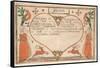 Birth and Baptismal Certificate (Geburts Und Taufschein) for Johannes Kemp, Illustration from…-null-Framed Stretched Canvas