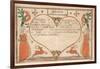 Birth and Baptismal Certificate (Geburts Und Taufschein) for Johannes Kemp, Illustration from…-null-Framed Giclee Print