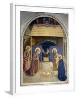 Birth of Christ, with the Saints Catherine of Alexandria and Peter the Martyr, 1437-45-Fra Angelico-Framed Giclee Print