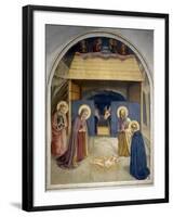 Birth of Christ, with the Saints Catherine of Alexandria and Peter the Martyr, 1437-45-Fra Angelico-Framed Giclee Print