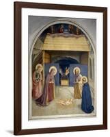 Birth of Christ, with the Saints Catherine of Alexandria and Peter the Martyr, 1437-45-Fra Angelico-Framed Giclee Print