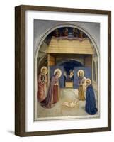 Birth of Christ, with the Saints Catherine of Alexandria and Peter the Martyr, 1437-45-Fra Angelico-Framed Giclee Print