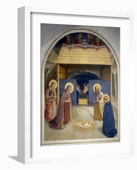 Birth of Christ, with the Saints Catherine of Alexandria and Peter the Martyr, 1437-45-Fra Angelico-Framed Giclee Print