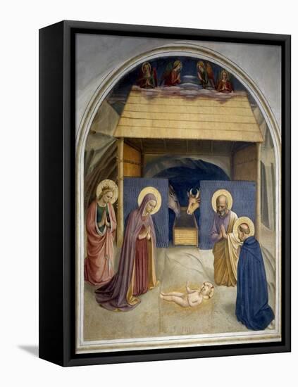 Birth of Christ, with the Saints Catherine of Alexandria and Peter the Martyr, 1437-45-Fra Angelico-Framed Stretched Canvas