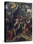 Birth of Jesus, Central Panel of Triptych-Jan de Beer-Stretched Canvas