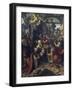 Birth of Jesus, Central Panel of Triptych-Jan de Beer-Framed Giclee Print