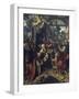Birth of Jesus, Central Panel of Triptych-Jan de Beer-Framed Giclee Print
