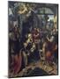 Birth of Jesus, Central Panel of Triptych-Jan de Beer-Mounted Giclee Print