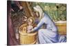 Birth of Mary, Detail from Fresco Cycle Stories of Virgin-Ottaviano Nelli-Stretched Canvas