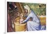 Birth of Mary, Detail from Fresco Cycle Stories of Virgin-Ottaviano Nelli-Framed Giclee Print