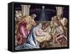 Birth of Our Lord-Julius Schnorr von Carolsfeld-Framed Stretched Canvas