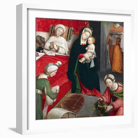 Birth of St John Baptist-Defendente Ferrari-Framed Giclee Print