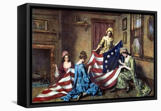 Birth of the Flag-Henry Mosler-Framed Stretched Canvas