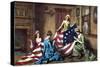 Birth of the Flag-Henry Mosler-Stretched Canvas