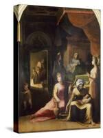 Birth of the Virgin, 1486-1551-Domenico Beccafumi-Stretched Canvas