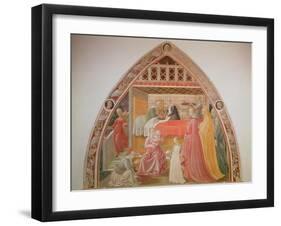 Birth of the Virgin, Cycle of the Lives of the Virgin and St. Stephen, Cappella Dell'Assunta-Paolo Uccello-Framed Giclee Print