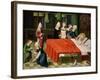 Birth of the Virgin Mary, from Scenes from the Life of the Virgin Mary (Detail)-Master of Aquisgrana-Framed Giclee Print