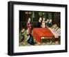 Birth of the Virgin Mary, from Scenes from the Life of the Virgin Mary (Detail)-Master of Aquisgrana-Framed Giclee Print