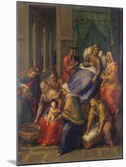 Birth of the Virgin Mary (Nascita Di Maria Vergine)-Sebastiano Filippi (Bastianino)-Mounted Giclee Print