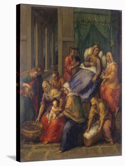 Birth of the Virgin Mary (Nascita Di Maria Vergine)-Sebastiano Filippi (Bastianino)-Stretched Canvas